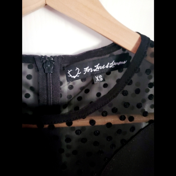 For Love and Lemons black polka dot mini dress - Picture 5 of 5
